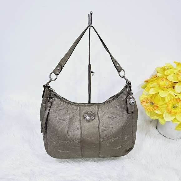 Coach Signature Hobo Leather F19415 Shoulder Hand Bag Purse - END OF SUMMER SALE - Picture 1 of 16